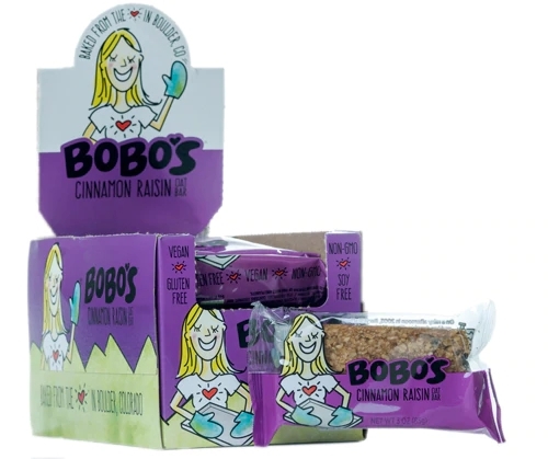 BoBo's Oat Bars Canela e Passas - 12 Barras de Aveia Energéticas