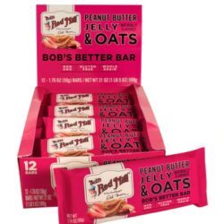 Barras de Aveia Bob's Bar Peanut Butter Jelly & Oats Bob's Red Mill - 12 Unidades (306g)