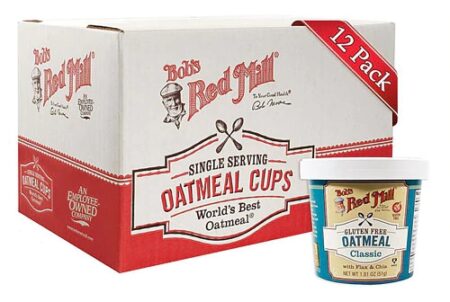 Bob's Red Mill Oatmeal Cups with Flax & Chia Gluten Free Classic -- 12 Cups