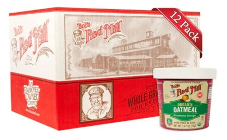 Bob's Red Mill Organic Oatmeal with Flax & Chia Gluten Free Cranberry Orange -- 12 Cups