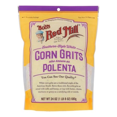 Bob's Red Mill White Corn Grits -- Polenta -- 24 oz Resealable Pouch