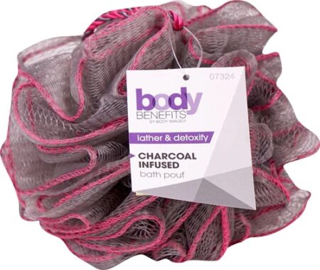 Body Benefits Charcoal Infused Bath Pouf Assorted Colors -- 1 Loofah