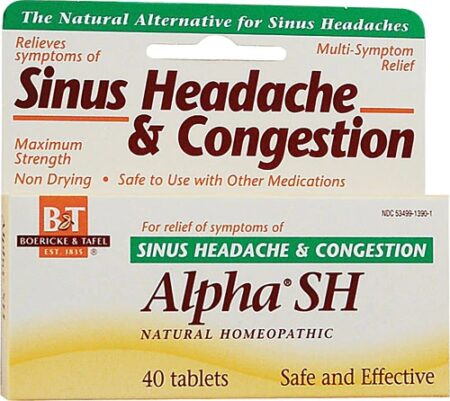 Boericke & Tafel Alpha SH Sinus Headache -- 40 Tablets