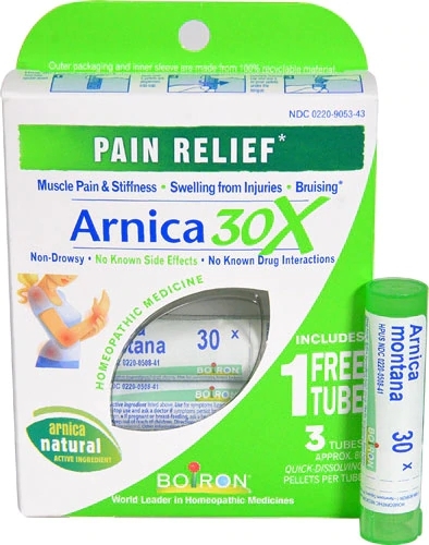 Boiron Arnica 30X Pellets - 3 Tubos - Alívio Natural para Contusões e Desconfortos