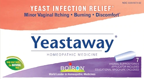Boiron Yeastaway 7 Supositórios - Alívio Natural para Candidíase Vaginal