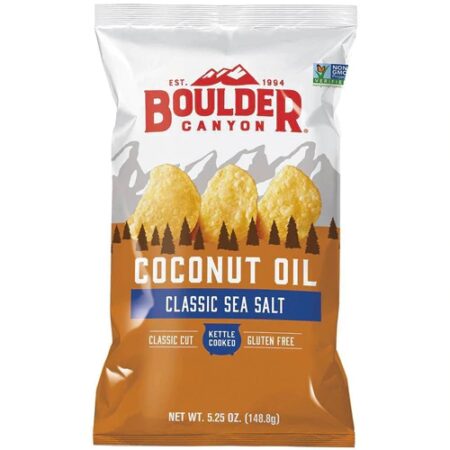 Boulder Canyon Coconut Oil Potato Chips Sea Salt -- 5.25 oz