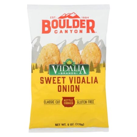 Boulder Canyon Kettle Cooked Potato Chips Sweet Vidalia Onion -- 6 oz