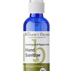 Higienizador de Mãos Orgânico Brittanie's Thyme Capim-Limão e Hortelã 59ml - Aloe Vera e Óleos Essenciais