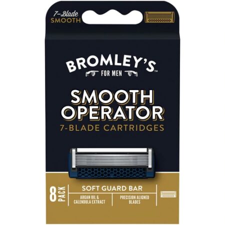 Bromley's For Men Smooth Operator 7-Blade Cartridges Refills -- 8 Refills