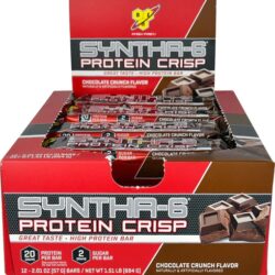 BSN Syntha-6® Protein Crisp Bar Chocolate Crunch - Caixa com 12 Unidades (aprox. 60g cada)