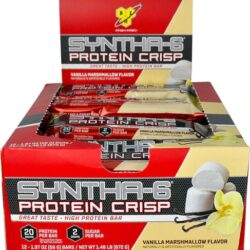 BSN Syntha-6® Protein Crisp Bar Sabor Baunilha Marshmallow - Caixa com 12 Unidades (Aprox. 57g cada)
