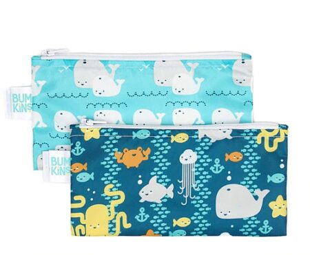 Bumkins Reusable Snack Bag Assorted Fish -- 2 Bags