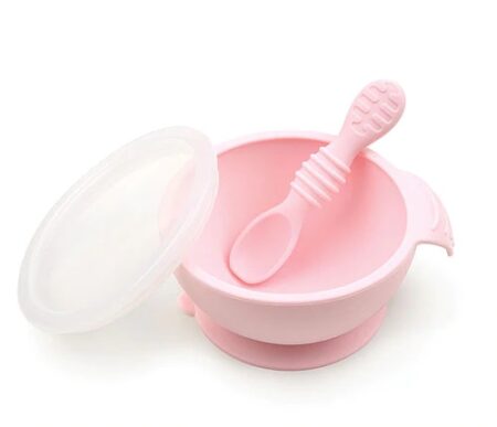 Bumkins Silicone First Feeding Set Pink -- 1 Unit