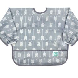 Babador com Manga Bumkins Grey Arrow - Proteção Completa e Conforto na Alimentação do Bebê