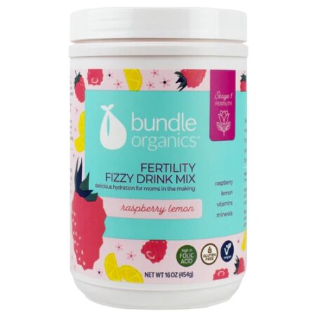 Bundle Organics Fertility Fizzy Drink Mix Raspberry Lemon -- 16 oz