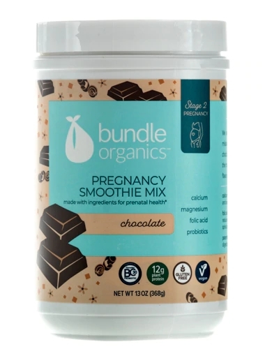 Bundle Organics Pregnancy Smoothie Mix Chocolate - 368g | Nutrição Essencial para Gestantes