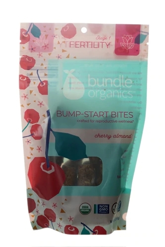 Bundle Organics Fertility BumpStart Bites Cereja Amêndoa 170g - Nutrição Essencial para Fertilidade