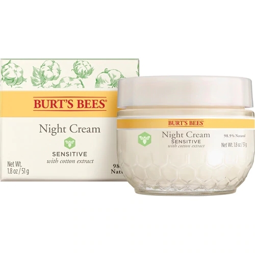 Burt's Bees Creme Noturno para Pele Sensível 51g - Hidratação e Renovação Suave