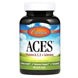 Carlson ACES® - Suplemento Multivitamínico com Vitaminas A, C, E e Selênio - 90 Softgels