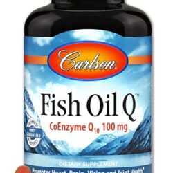 Carlson Fish Oil Q™ Ômega-3 com CoQ10 - 100 mg de CoQ10 - 120 Cápsulas Softgel