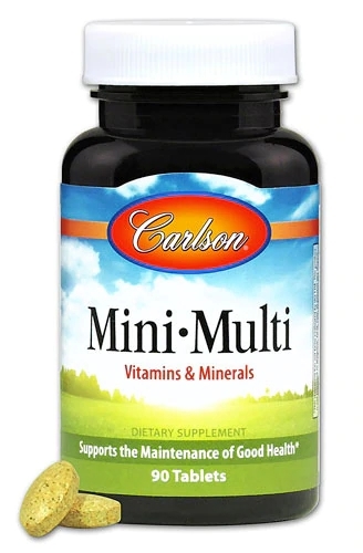 Carlson Mini-Multi Vitaminas e Minerais Essenciais - 90 Tabletes para Saúde Completa