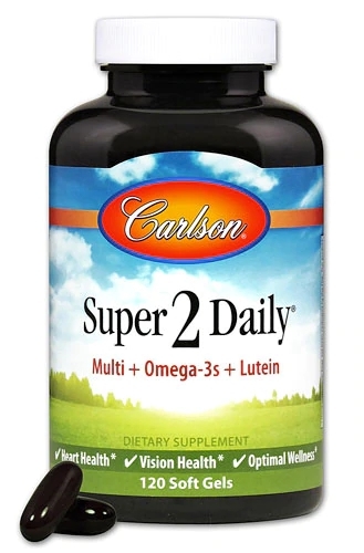 Carlson Super 2 Vitaminas e Minerais Diários – 120 Softgels para Vitalidade Completa