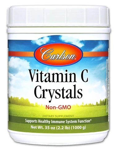 Carlson Vitamina C em Cristais Puros - 992g, Não Transgênico para Imunidade e Bem-Estar