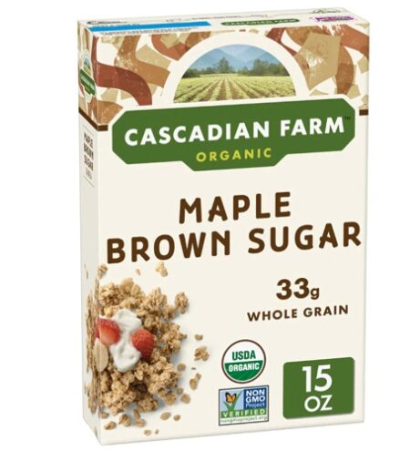 Cascadian Farms Organic Granola Cereal Maple Brown Sugar -- 15 oz