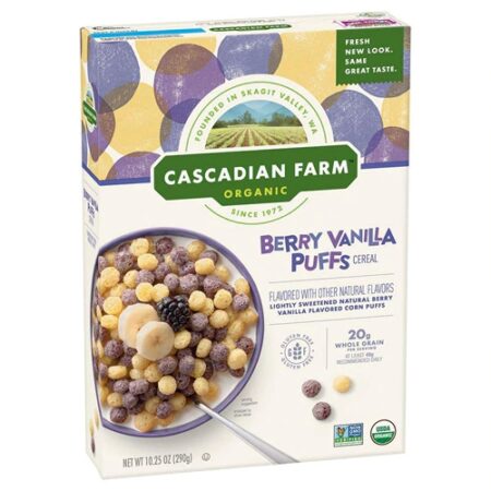 Cascadian Farms Organic Puffs™ Cereal Berry Vanilla -- 10.25 oz