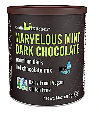 Chocolate Quente Cremoso Vegano Marvelous Mint Dark Chocolate Castle Kitchen - 397g
