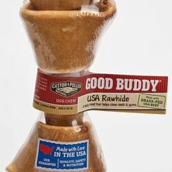 Osso de Couro Castor & Pollux Good Buddy® Rawhide Bone 10-12cm para Cães - 1 Unidade