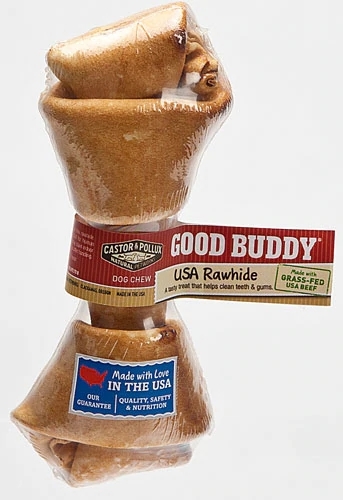 Osso de Couro Castor & Pollux Good Buddy® Rawhide Bone 10-12cm para Cães - 1 Unidade