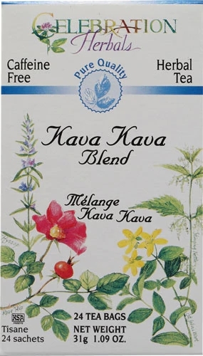 Chá Celebration Herbals Kava Kava Sem Cafeína - Blend Calmante (24 Sachês)
