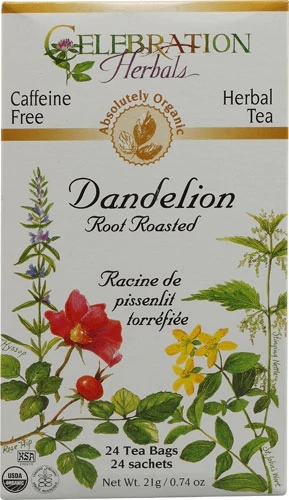 Chá de Raiz de Dente-de-Leão Orgânico Celebration Herbals Torrado - 24 Sachês (Aprox. 42g)
