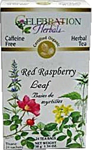 Chá de Folha de Framboesa Orgânico Celebration Herbals Sem Cafeína - 24 Sachês (34g)