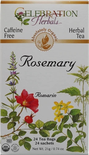 Chá de Alecrim Orgânico Celebration Herbals Sem Cafeína - 24 Sachês 37g