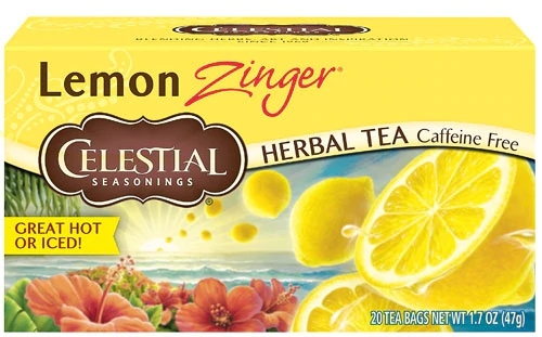 Chá de Ervas Celestial Seasonings Lemon Zinger Sem Cafeína - 20 Sachês (Aprox. 38g)