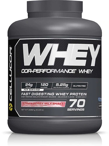 Whey Protein Cellucor Cor-Performance™ Morango Milkshake 2.28kg - Força e Recuperação Muscular
