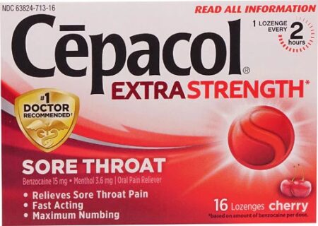 Cepacol Extra Strength Sore Throat Lozenges Cherry -- 16 Lozenges