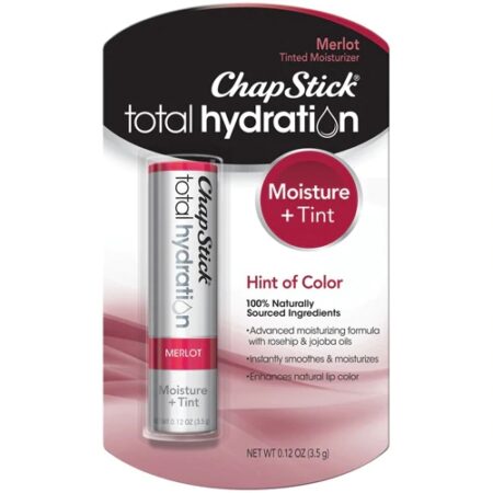 Chapstick Total Hydration Non-Tinted Moisturizer Lip Balm Merlot -- 0.12 oz