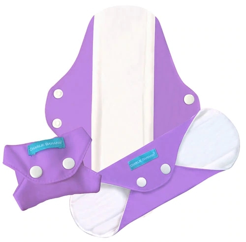 Absorventes Íntimos Charlie Banana Super Lavender - 3 Unidades - Máxima Proteção e Conforto