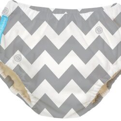 Fralda de Natação Reutilizável Charlie Banana Grande - Cinza Chevron - 1 Peça