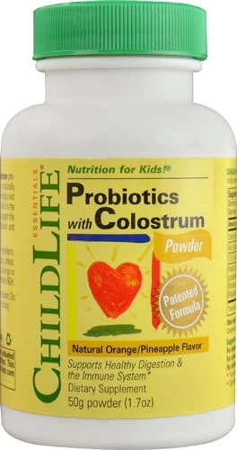 Childlife Probióticos com Colostro Sabor Laranja e Abacaxi - Pó 50g