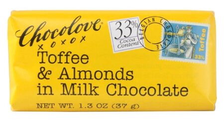 Chocolove Mini Milk Chocolate Bar Toffee & Almonds -- 1.3 oz