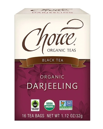 Choice Organic Teas Chá Preto Darjeeling Orgânico - 16 Sachês (Aprox. 30g)