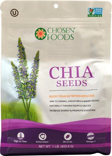 Sementes de Chia Chosen Foods - 454g: Nutrição Pura e Versátil para Sua Saúde