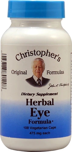 Christopher's Herbal Eye Formula 475mg - 100 Cápsulas Vegetarianas: Saúde Ocular Natural