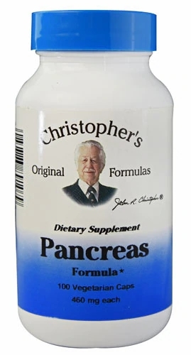 Christopher's Pancreas Formula 460mg - 100 Cápsulas Vegetarianas | Suporte ao Pâncreas