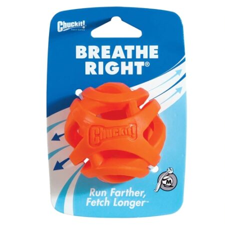 Chuckit Breathe Right Fetch Ball Toy Medium Orange -- 1 Ball