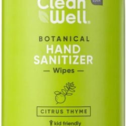 CleanWell Lenços Umedecidos Higienizadores de Mãos Botânicos Citrus e Tomilho - 40 Unidades